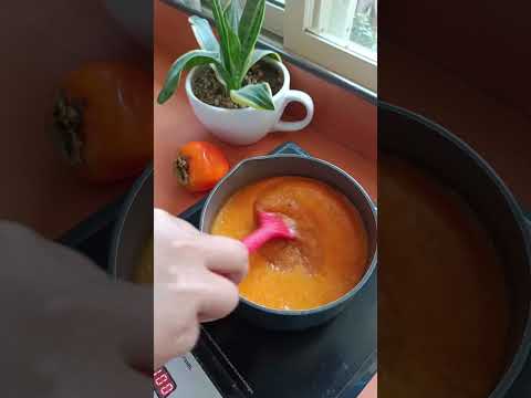 Homemade Persimmon JAM! #food #fallrecipe #autumn #jam #satisfying #aesthetic #recipe #reels #watch