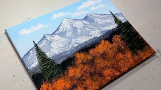 Pinta una Montaña Increíble Fácilmente - Pintura Acrílica para Principiantes