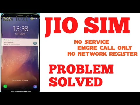 jio sim, no service,emgenc callonly, no network register, problem solved