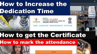 How to increase Dedication time, Mark Attendance, watch live lecture ISRO Python and ML course 2025