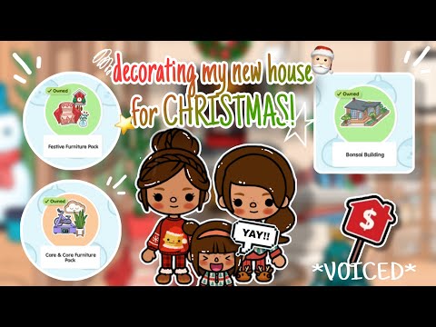 Decorating my new house for X-mas!!❄️🎅 || Bought 2 new furniture packs || Itz tOca Star ✨❤️