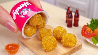 Yummy Miniature Crispy Chicken Balls WENDY'S Style Recipe | Easy Tiny Snack For Tea Time Tutorial