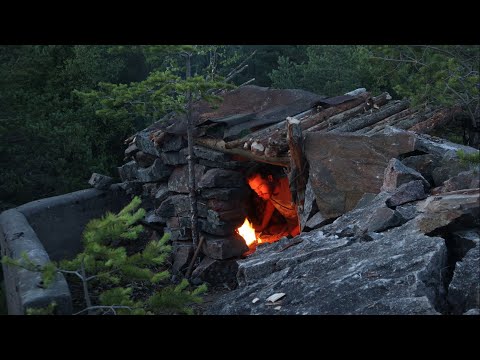 3 Day Bushcraft Adventure  - Building Shelter On Old Bunker Ruins