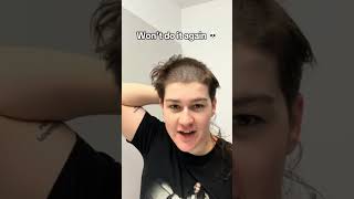 was afraid that it’d make my face look more feminine but this was so worth it 🤠#haircut#trans #ftm