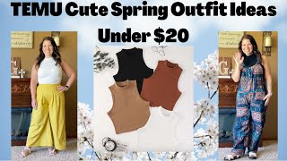 @temu Cute Spring Outfit Ideas Haul and Try On  | Spring Outfits Under $20