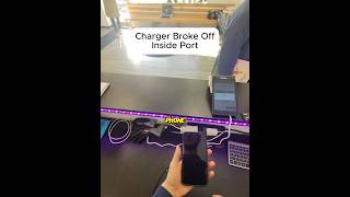 CHARGER BROKE OFF INSIDE PORT!!! #brokenfix #smartphone #education #problemfix #cellphone