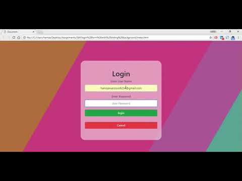 animated login page