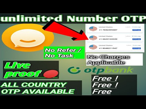 Unlimited Number OTP || free indian number otp || live proof 🔴 free otp