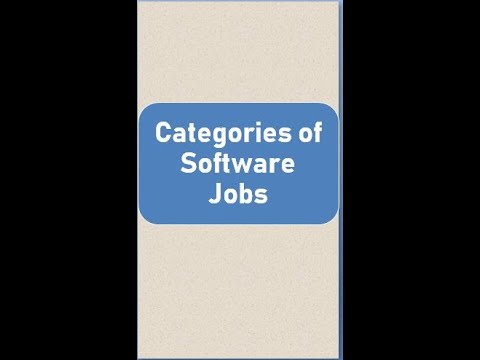Software Jobs Categories