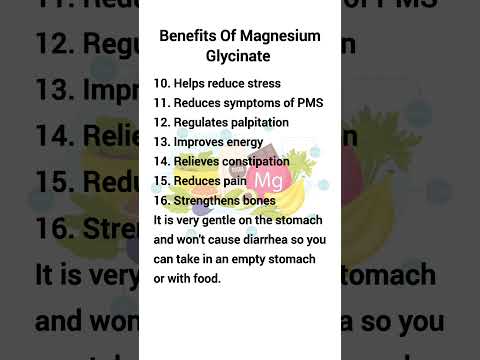 Benefits Of Magnesium Glycinate #healthiswealth #health #healthy #magnesiumglycinate #benefits