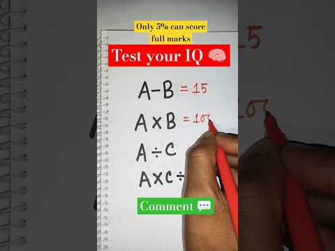 Test your IQ #IQTest #IIT #BrainGames #MindGames #MathPuzzle #youtubeshorts #shorts