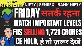 NIFTY & BANK NIFTY PREDICTION AND ANALYSIS FOR FRIDAY, 26 DECEMBER 2025 | MARKET ANALYSIS TOMORROW