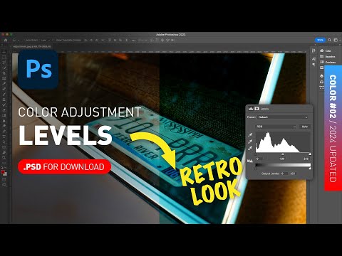 Levels Adjustment Layer + PSD File Demonstrated [Photoshop Color for Beginners]