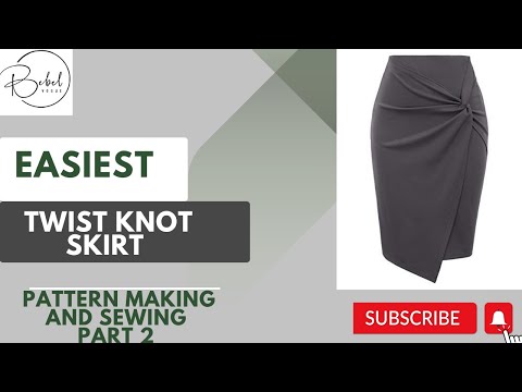 How to make an Easy Twist knot skirt/ #patternmaking  and  #sewing / #patterndrafting @Sewbybebel