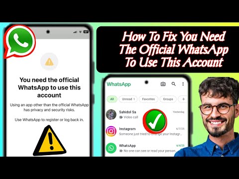 How to fix you need the official whatsapp to use this account problem (fix gb whatsapp+WhatsApp