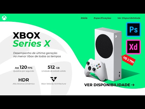 Web Design - Xbox Series S Landing Page - Speed Art [Adobe XD & Photoshop]
