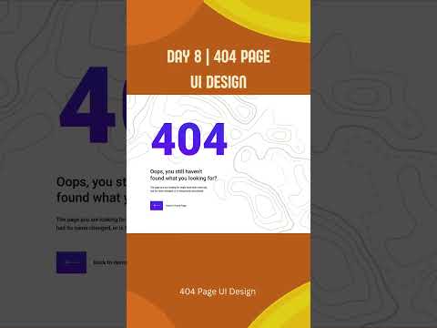 Day 8 of #100DaysOfUI#UIDesign #404Page #UXMatters #DailyDesignChallenge #UIChallenge#UIDaily