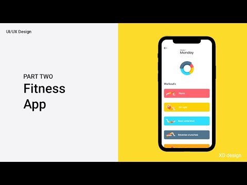 Design Fitness App  UI/UX | PART TWO | using adobe xd | XD design