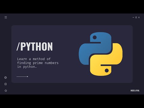 Quick Code Tutorial - Find prime numbers in Python.