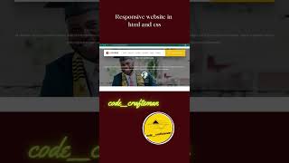 Responsive website design in html css #shorts
