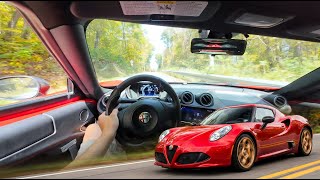 Driving a 400 whp Alfa Romeo 4C with 1 hand on street and track
