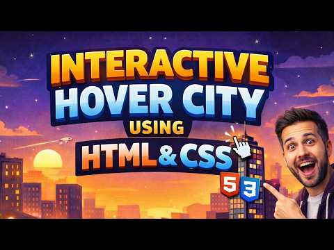 I Built an Interactive Hover City Using Only HTML & CSS 🤩🤩🤩