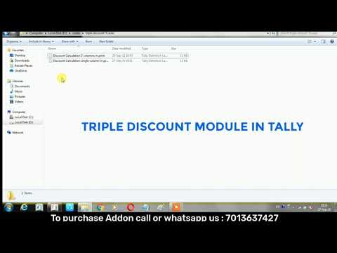 Triple Discount In Tally ERP 9 | Triple Discount in Tally Prime | Tally Addons