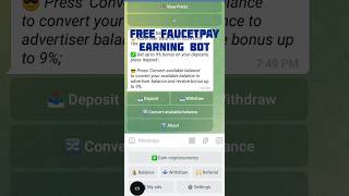😱 New Faucetpay Payment Telegram Bot #games #airdrop #faucetpay #crypto