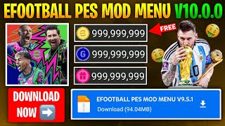 eFootball PES 2025 Mod APK v10.0.0 Unlimited Coins and GP | eFootball Mod Menu Unlimited Money