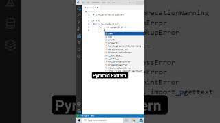 Pyramid Pattern in Python #shorts #coding