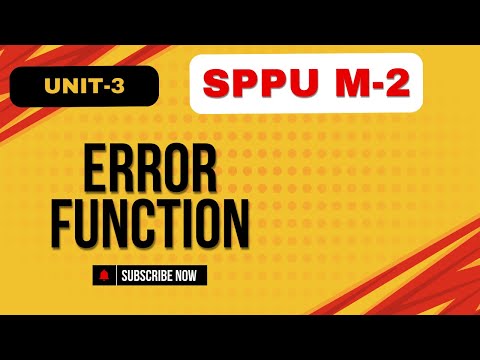 sppu m 2 unit 3 error function theory + question practice #sppu #endsem #fe #engineeringmath #unit3