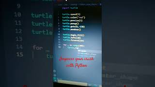Impress your crush with Python|#learnpython #turtlemodule #codingskills #programming #codingfun