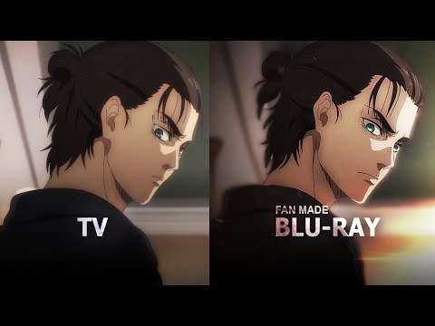 TV vs Blu-Ray (Eren talk to Mikasa and Armin) comparison Attack on Titan Fan Made