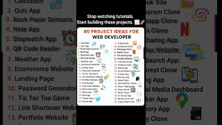Project Ideas for web developers🤑