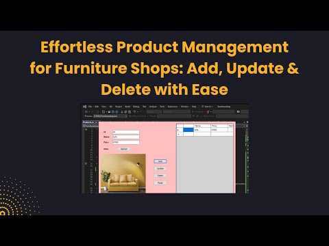 Furniture Shop Admin Panel: Add, Edit, & Delete Products in Minutes!