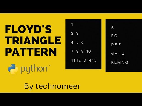 Floyd's triangle pattern in python (Natural numbers and alphabets) ||PYTHON||