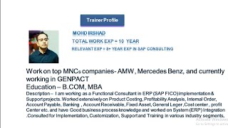 SAP AS A CAREER |  SAP FICO CONSULTANT |SAP JOB OPPORTUNITY | SAP FICO WORKSHOP |