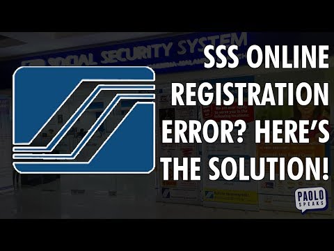 SSS Online Registration Error - SOLUTION