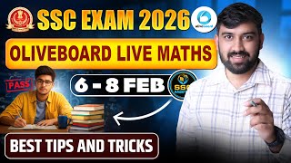 Oliveboard Live SSC CGL 2026 Maths Mock Test | 6 - 8 Feb | SSC Mania | #ssc #maths