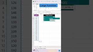 Large Function in excel #excel #exceltips #reelschallengereelschallenge #facebookreelsviral