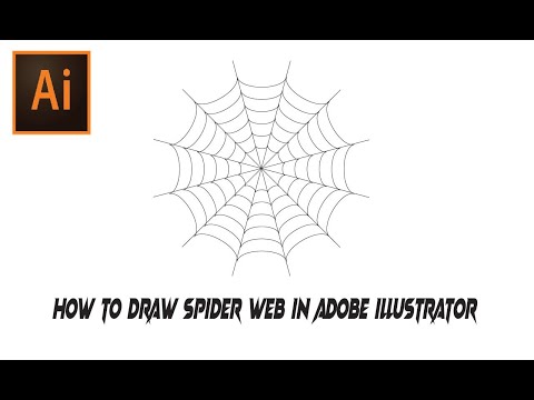 How to draw spider web in Adobe Illustrator #Illustrator tutorial #GrafixTube #Adobe #spiderweb