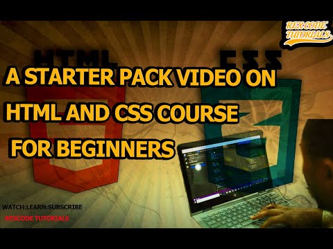 A Starter Pack video on HTML and CSS Course for Beginners