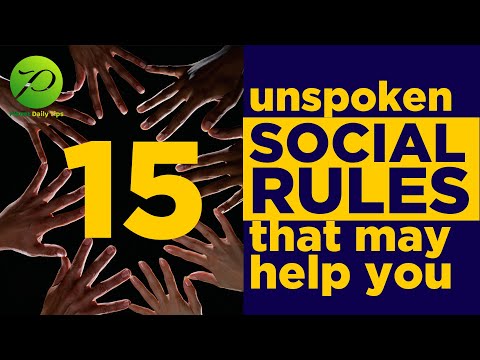 What are good social rules? | 15 unspoken social rules that may help you