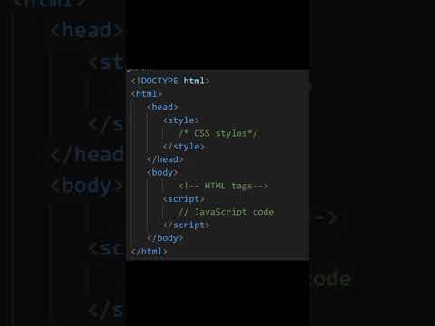 Basic structure of HTML CSS JavaScript #html #css #javascript #webdevelopment #programming #codeing