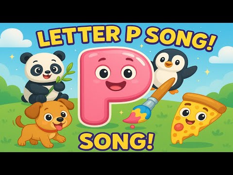 🎶 "The Letter P Song" and children's lullabies, Learn the Alphabet #kids learning song #kidsmusic