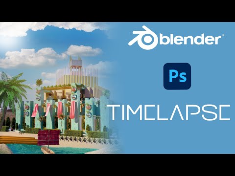 Blender Timelapse - Hanging Gardens of Babylon