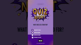 What does CSS Stand For? #css #cssbasics #quiz