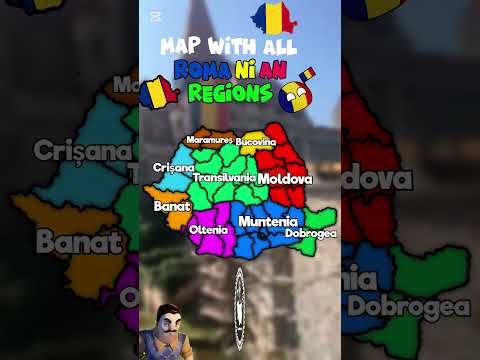 Map with all romainan regions #geographythroughmaps #europe #europeangeography #mapguide #romania