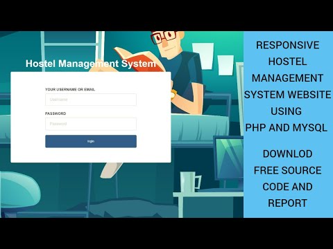 Responsive Hostel Management System Website Design With Admin Dashboard - using PHP MySQL