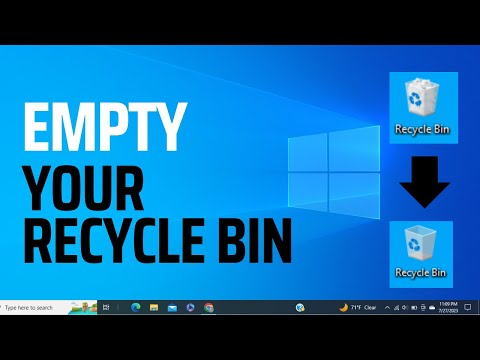HOW TO EMPTY RECYCLE BIN ON PC - Computer Tutorial Help - Permanently Delete Trash